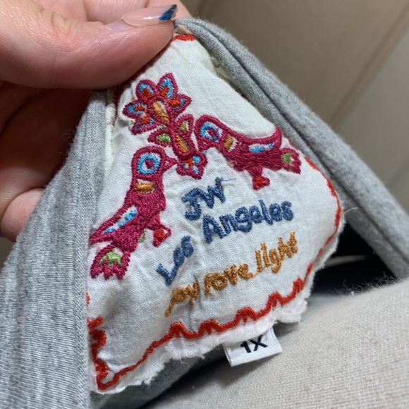 Johnny Was JW Los Angeles Joy Love Light hooded high low cardigan size 1X - Picture 10 of 10